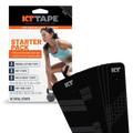 KT Tape Starter Pack kinesiology tape kit in Black – starter set with precut strips for muscle and joint support#color_black