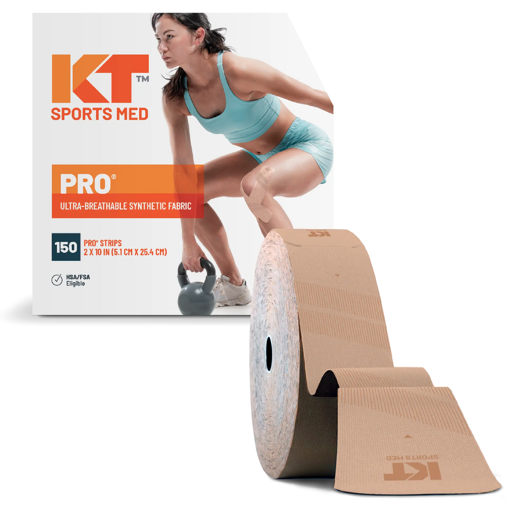 KT Tape Pro synthetic water-resistant kinesiology tape in Stealth Beige – 150 precut 10 inch strips for muscle and joint support#color_stealth-beige