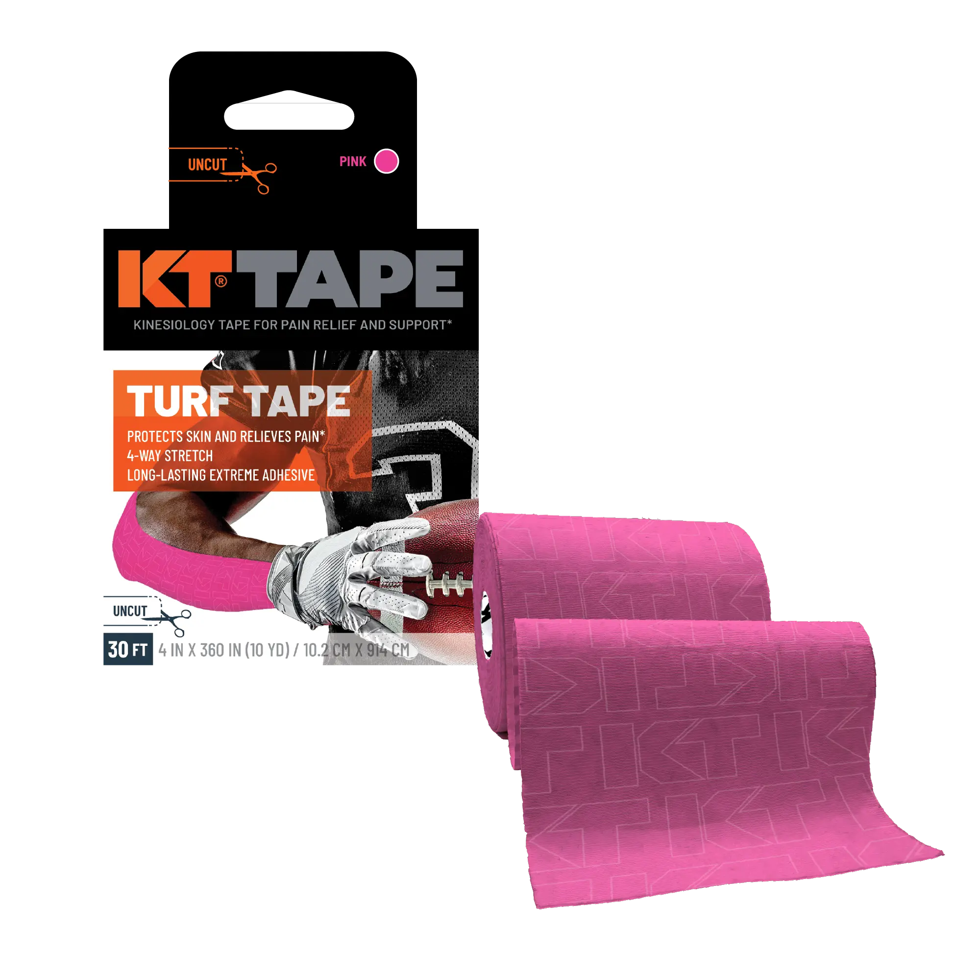 KT Tape Turf Tape kinesiology tape in Pink – durable athletic tape for turf sports protection#color_pink