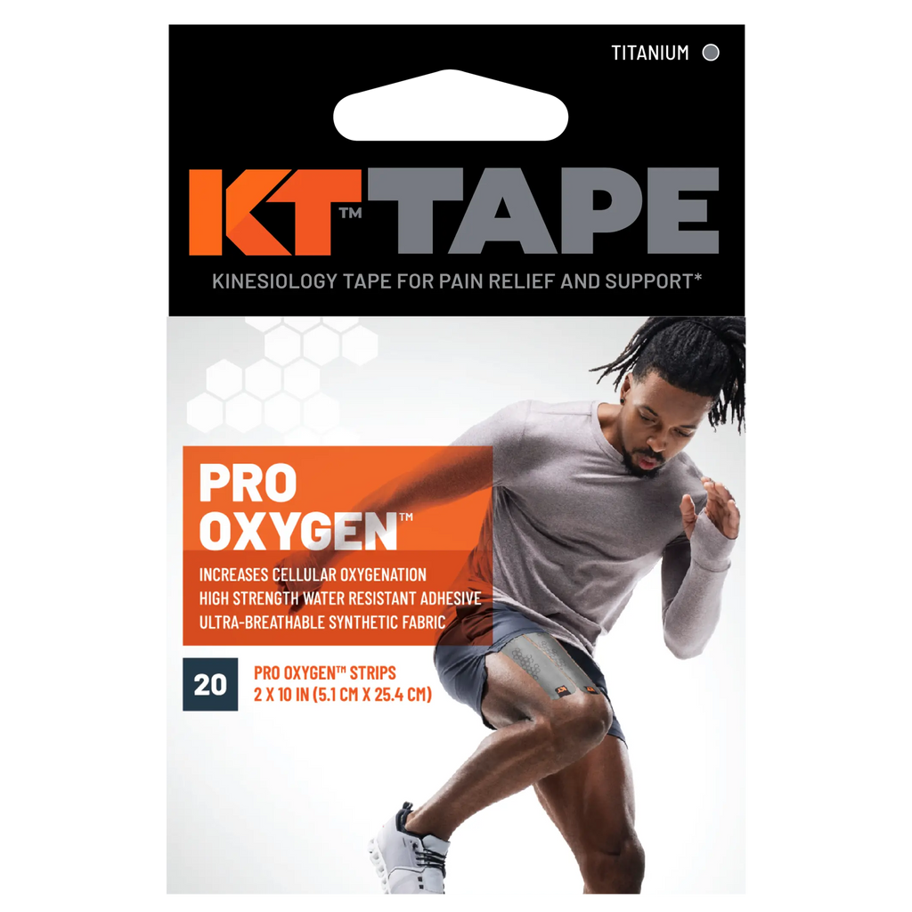 KT Tape Pro Oxygen kinesiology tape in – 20 precut strips for breathable muscle support and pain relief
