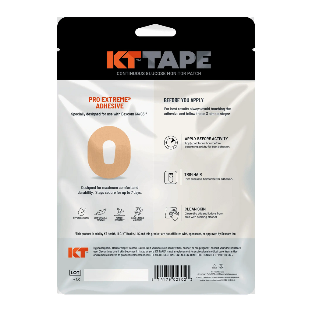 KT Tape CGM Patch adhesive patch for continuous glucose monitor protection and secure wear