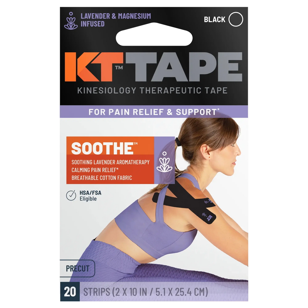 KT Tape Soothe kinesiology tape in – 20 precut strips for muscle relaxation and pain relief