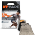 KT Tape Pro Oxygen kinesiology tape in Titanium – 20 precut strips for breathable muscle support and pain relief#color_titanium