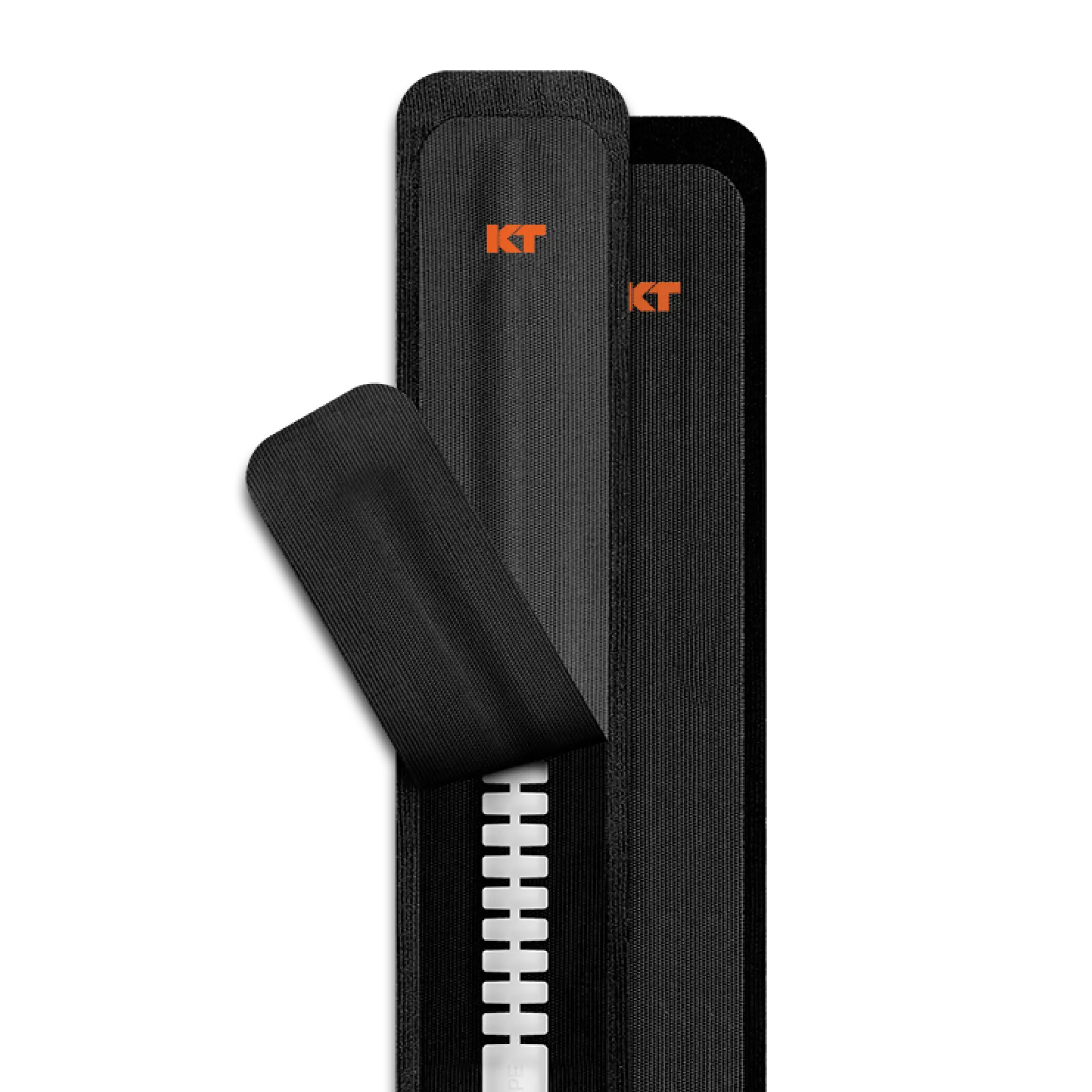 KT Flex reinforced adhesive knee strips shown laid out, featuring multilayer construction designed to provide extra knee support without restricting movement.
