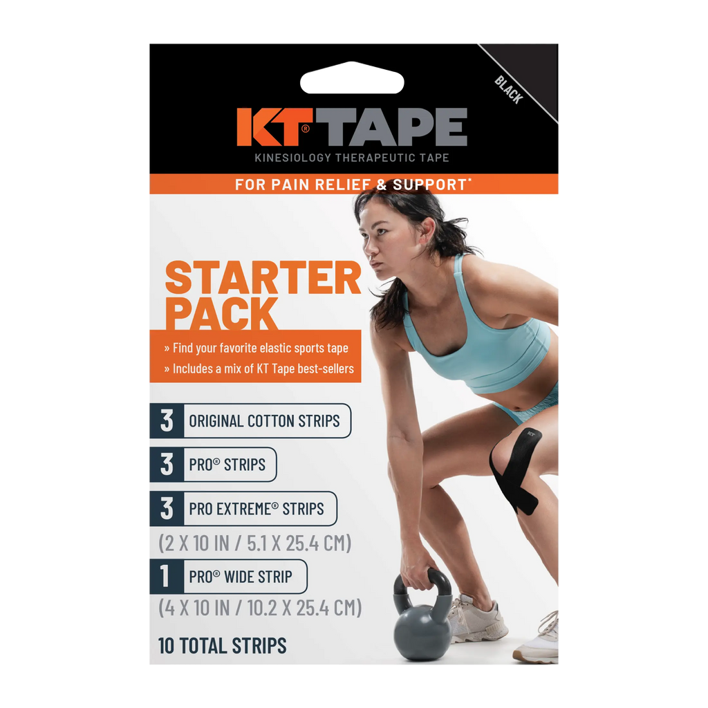 KT Tape Starter Pack kinesiology tape kit in – starter set with precut strips for muscle and joint support