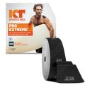 KT Tape Pro Extreme maximum strength kinesiology tape in Jet Black – 300 precut 5 inch half strips for intense athletic support#color_jet-black