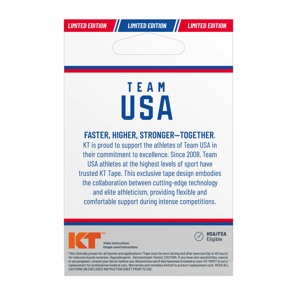 KT Tape Pro USA limited edition kinesiology tape in – Team USA official athletic tape for muscle support