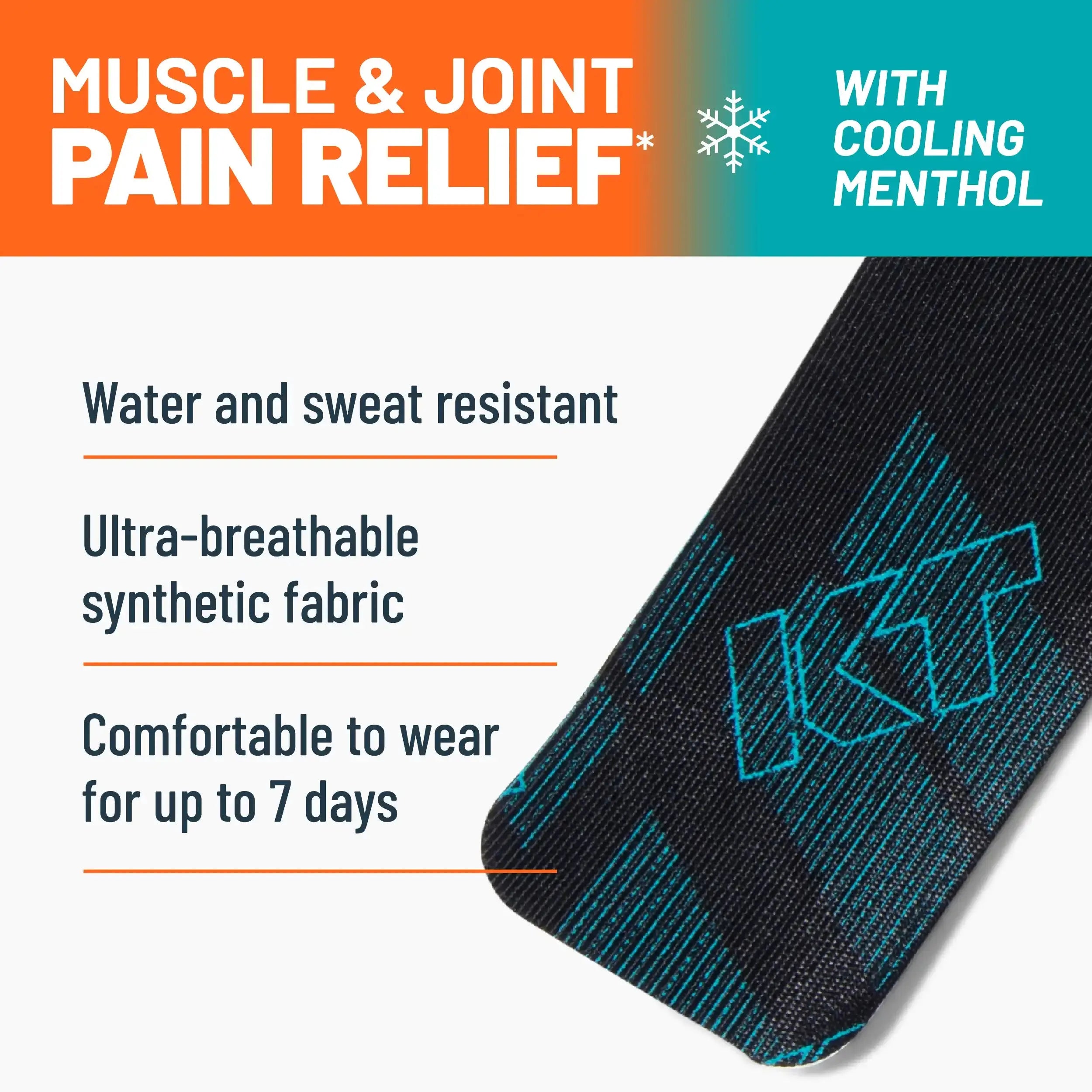 KT Tape Muscle & Joint Pain Relief with Cooling Menthol