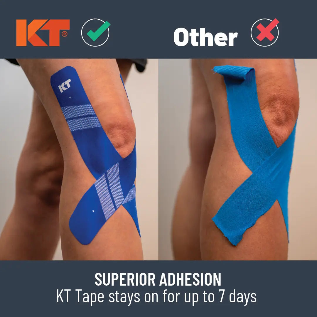 KT Tape Original Cotton kinesiology tape in - 20 precut strips for joint and muscle support