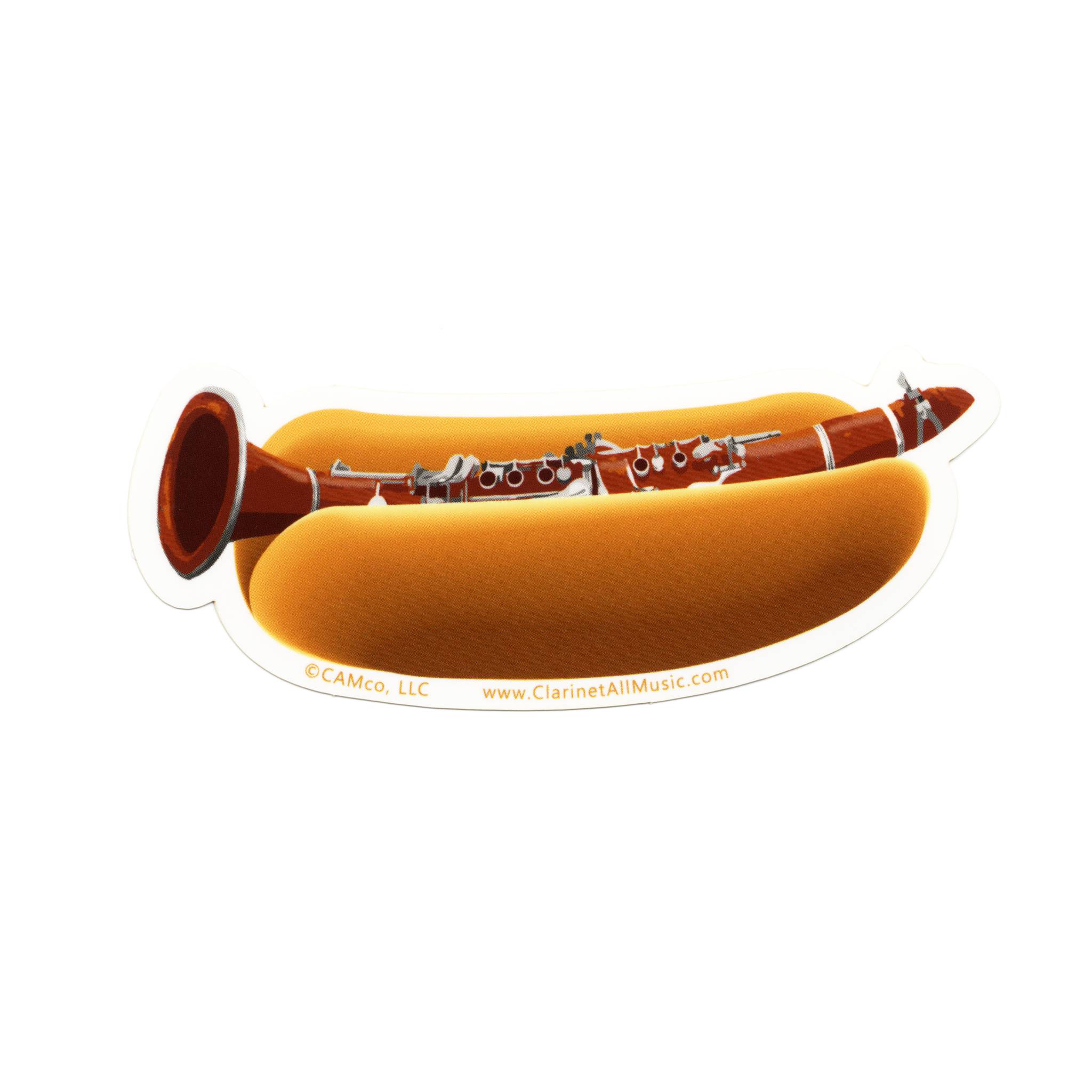 Clarinet Hotdog Vinyl Sticker
