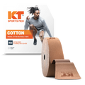 KT Tape Original Cotton kinesiology tape in Beige – 150 precut 10 inch strips for joint and muscle support#color_beige