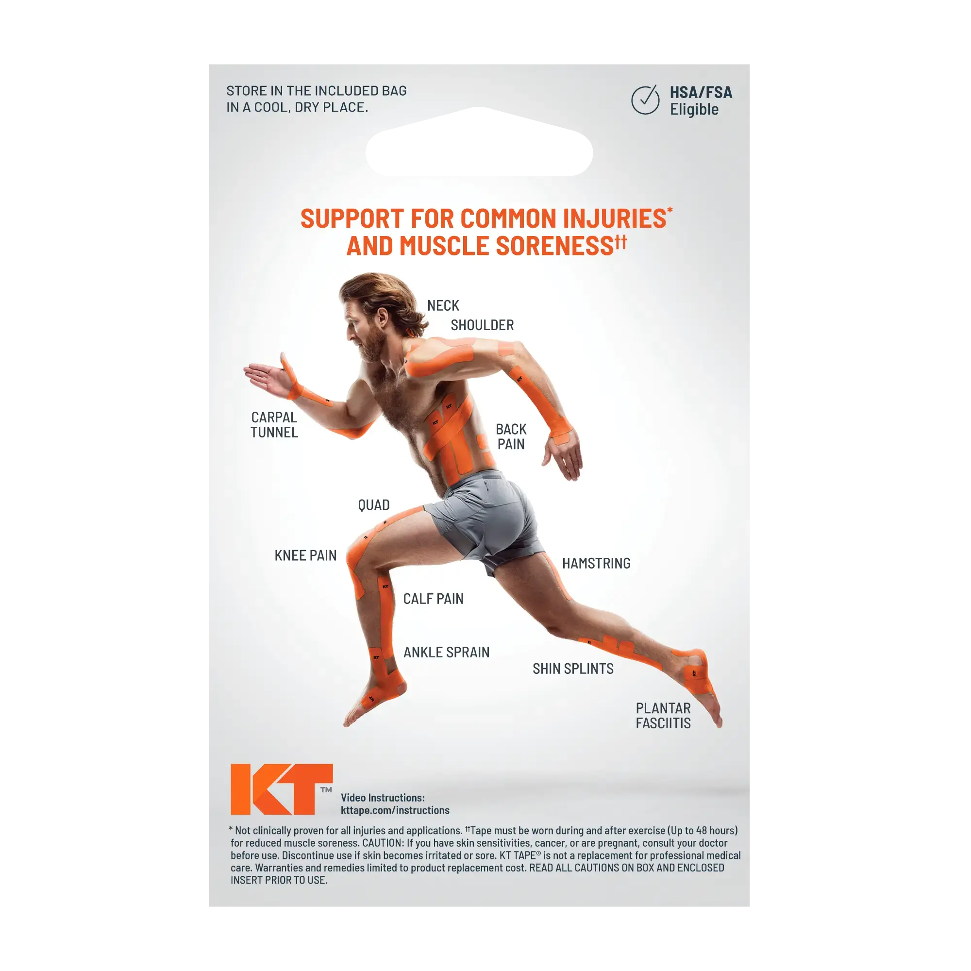 KT Tape Soothe kinesiology tape in – 20 precut strips for muscle relaxation and pain relief