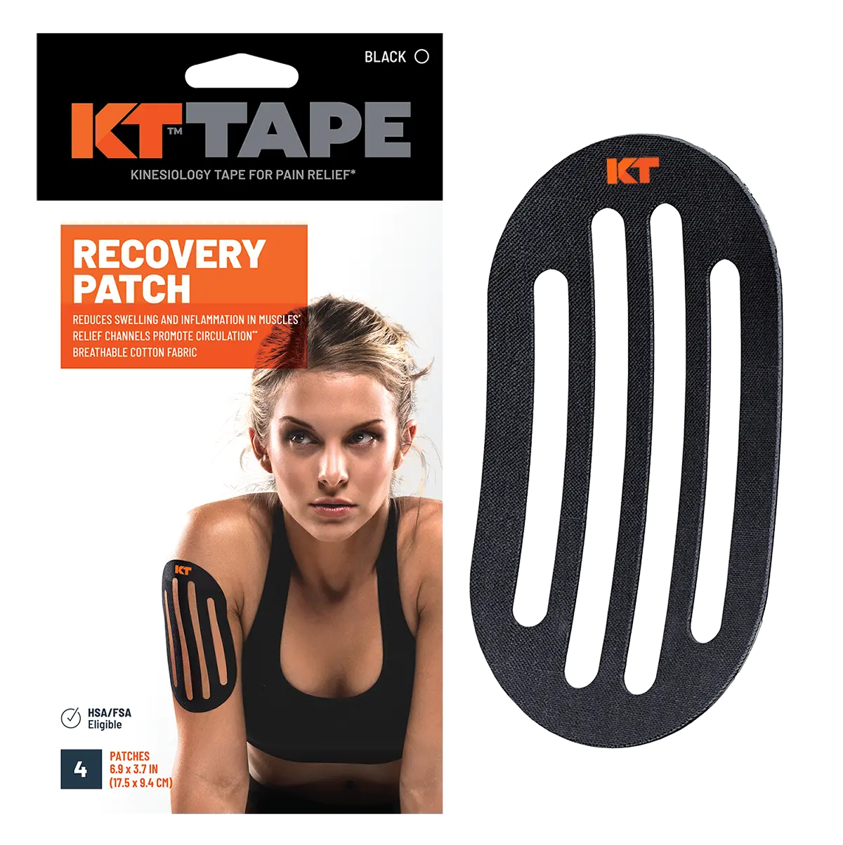 KT Tape Recovery Patch therapeutic patch designed to support muscle recovery and targeted pain relief
