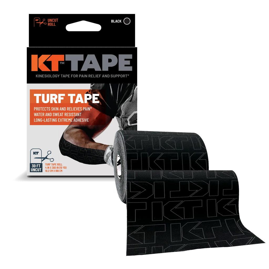 KT Tape Turf Tape kinesiology tape in Black – durable athletic tape for turf sports protection#color_black
